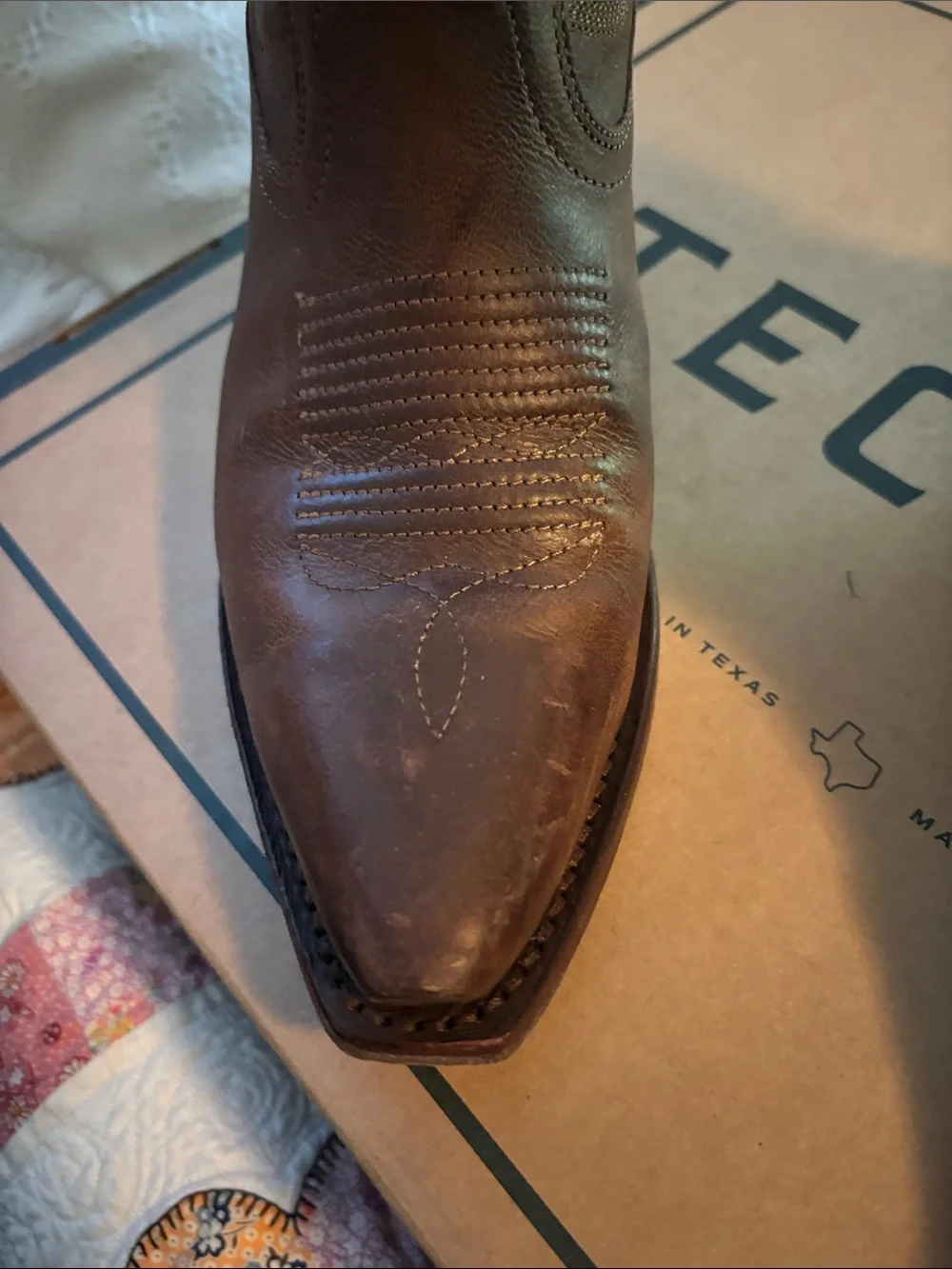 Tecovas The Annie Cafe Goat Leather Western Cowgirl Boots - Picture 6 of 16
